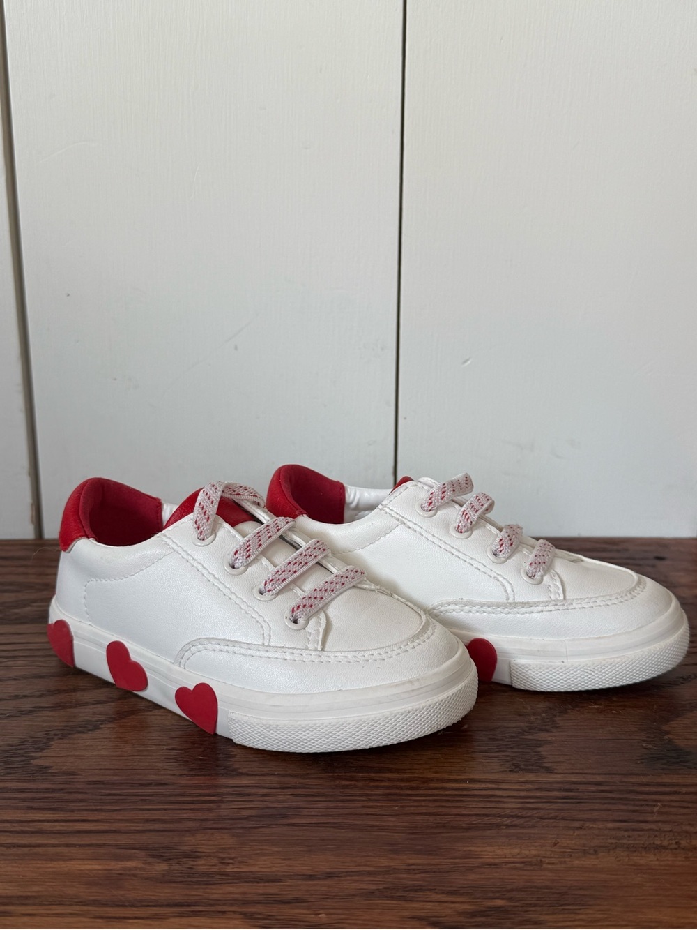 Janie and Jack White Heart Sneakers